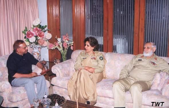 Maj. Gen. Shahida Malik with her spouse Maj. Gen Asad Malik Pricipal AMC during interview with TWT